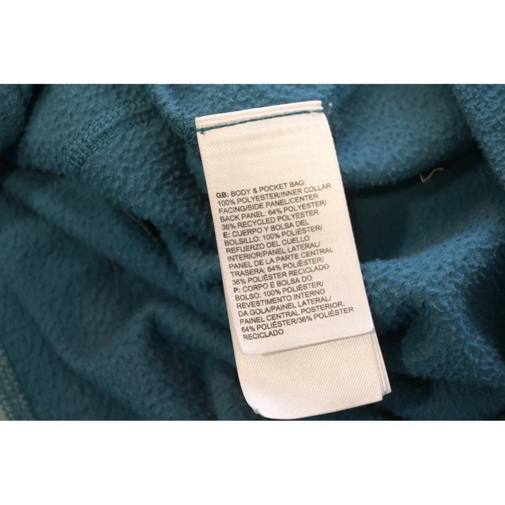 The North Face Fleece Jacket Mens Large Blue Full Zip Mock Neck Camp Hiking